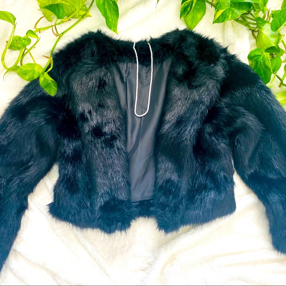 Black Faux Coat